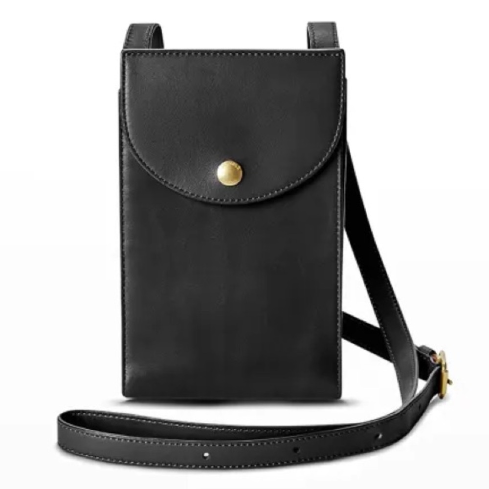 Shinola Little Birdy Wallet Crossbody Bag in black